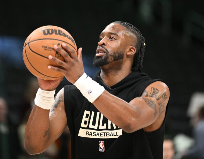 April 16, 2023; Milwaukee Bucks guard Wesley Matthews at Fiserv Forum
